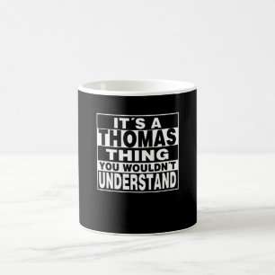 Caneca De Café Presente personalizado de sobrenome THOMAS