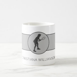 Caneca De Café Presente personalizado de Tênis de jogador de Têni