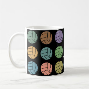 Caneca De Café Presente Personalizado de Volei Inicial Amante de