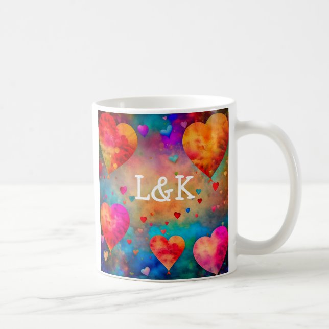 Caneca De Café Presente Personalizado do Dia dos Namorados Românt (Direita)