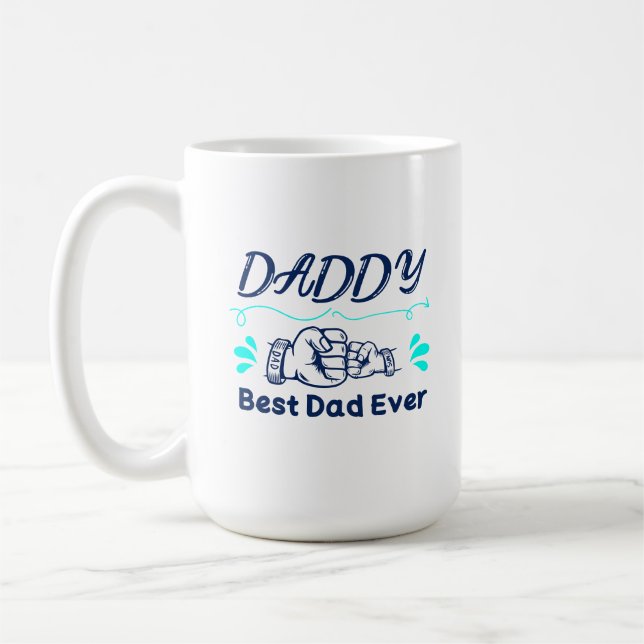Caneca De Café Presente Personalizado do Dia dos Pais Papai (Esquerda)