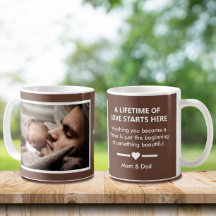 Caneca De Café Presente Personalizado do Primeiro Dia dos Pais do