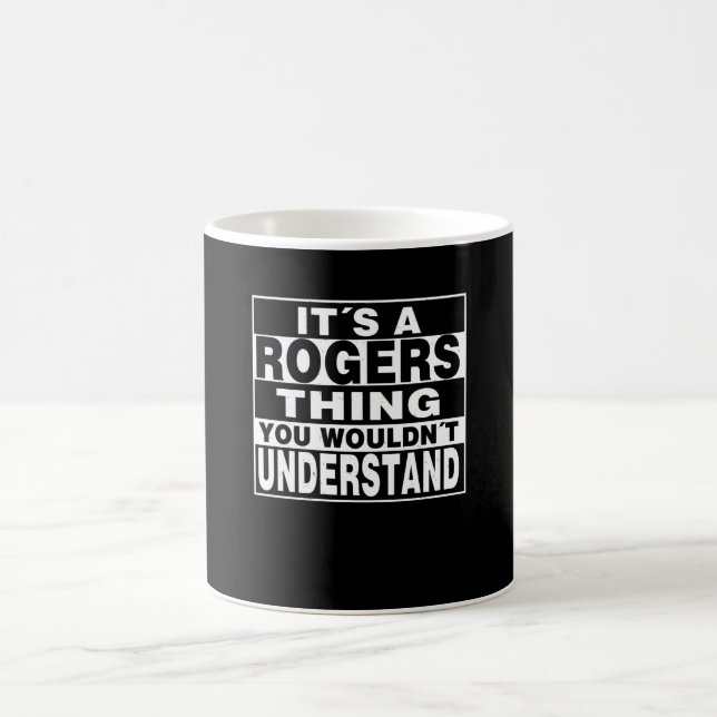 Caneca De Café Presente personalizado do sobrenome ROGERS (Centro)