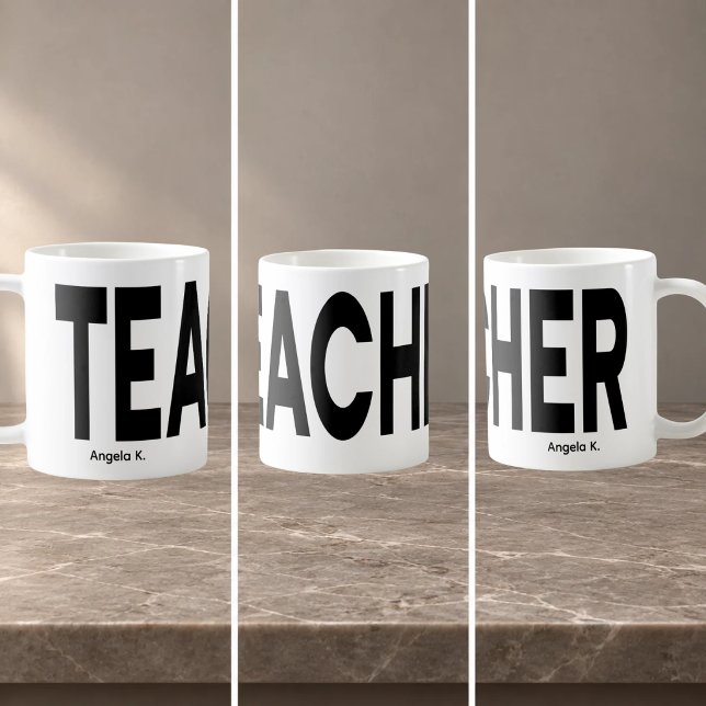 Caneca De Café Presente Personalizado Envolvente para PROFESSOR (Criador carregado)