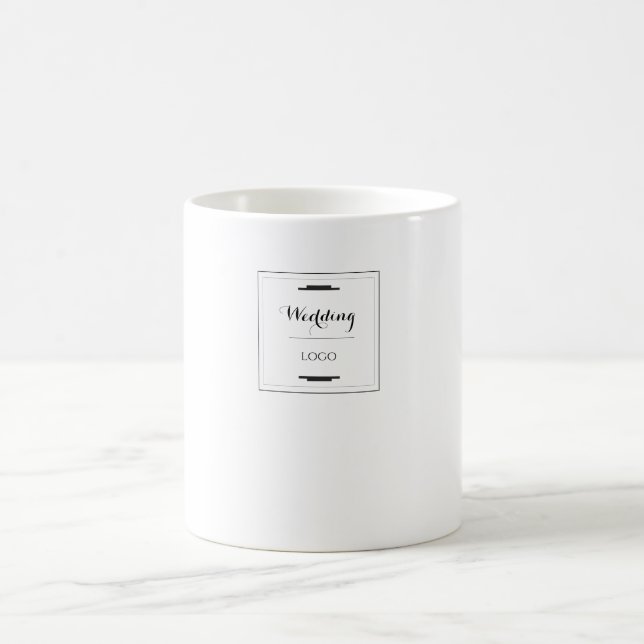 Caneca De Café Presente Personalizado Moderno Casamento Elegante  (Centro)
