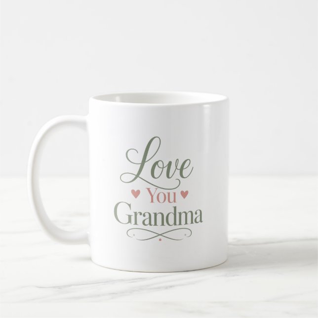 Caneca De Café Presente Personalizado Nome Avó Eu Te Amo (Esquerda)