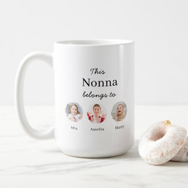Caneca De Café Presente Personalizado Nonna  (Com Donut)