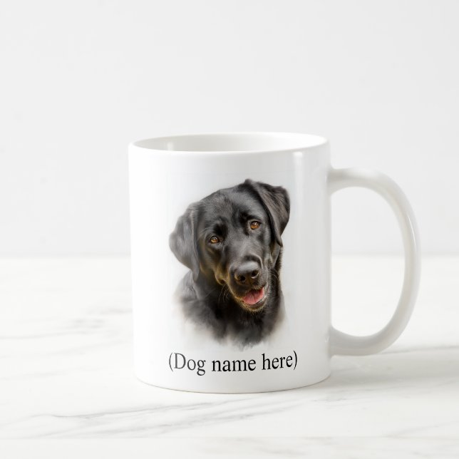 Caneca De Café Presente Personalizado Pai de Cachorro Labrador Pr (Direita)