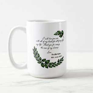 Caneca De Café Presente personalizado para a mãe do noivo ou noiv