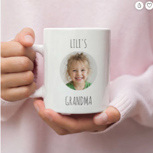 Caneca De Café Presente Personalizado para Avó Rosto do Neto Pe