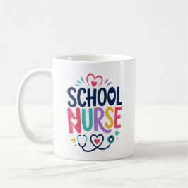 Caneca De Café Presente Personalizado para Enfermeira Escolar