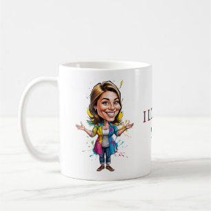 Caneca De Café Presente personalizado para mamãe e arte filha