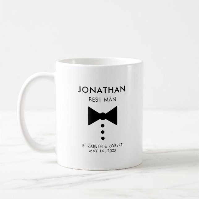 Caneca De Café Presente Personalizado para Padrinho de Traje Mode (Esquerda)