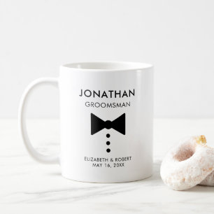 Caneca De Café Presente Personalizado para Padrinhos de Traje Mod