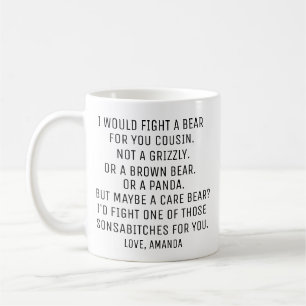 Caneca De Café Presente Personalizado para Primo, Primo Engraçado