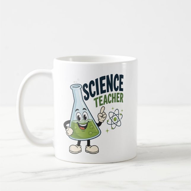 Caneca De Café Presente Personalizado para Professor de Ciências (Esquerda)