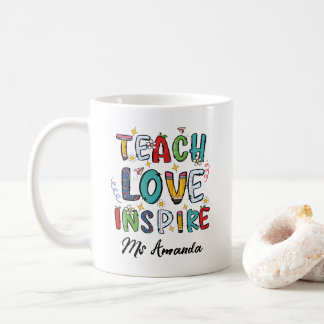 Caneca De Café Presente Personalizado para Professores: Ensine Am