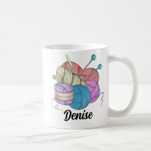 Caneca De Café Presente personalizado para tricô, tricô e lover d