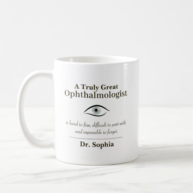 Caneca De Café Presente Personalizado para um Grande Oftalmologis (Esquerda)