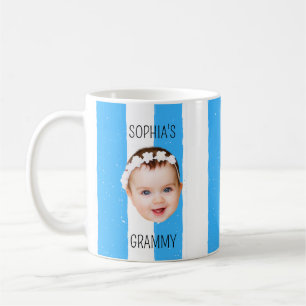 Caneca De Café Presente Personalizado Rosto Bebê Faixa Rosto Bebê
