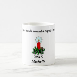 Caneca De Café Presente personalizável de alegria de Natal