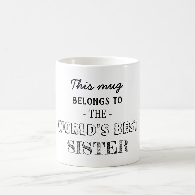 Caneca De Café Presente pertence à melhor irmã (Centro)