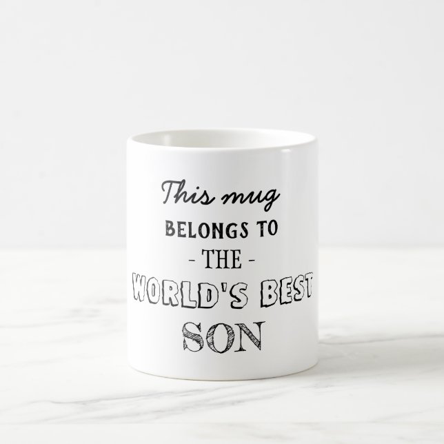 Caneca De Café Presente Pertence ao Melhor Filho (Centro)