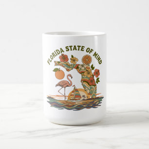 Caneca De Café Presente Retro do Estado de Espírito da Flórida Fl