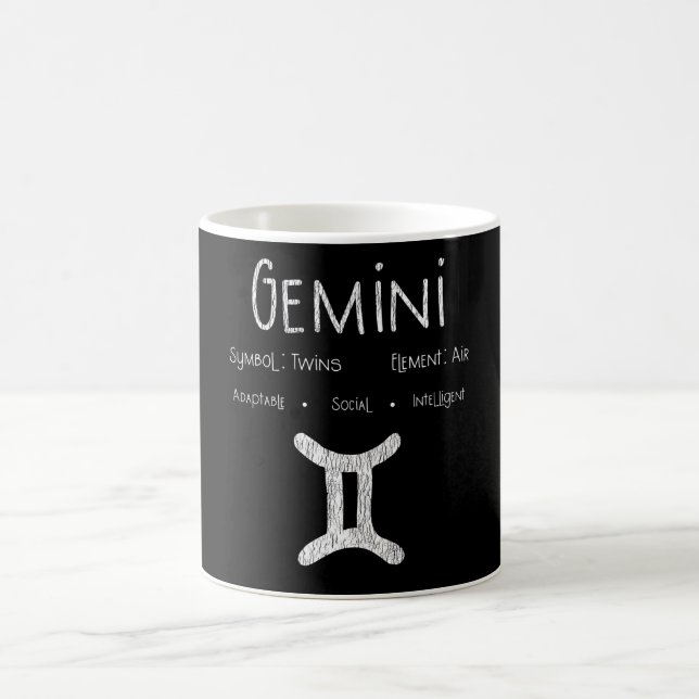 Caneca De Café Presente Retro para Gêmeos do Signo do Zodíaco par (Centro)