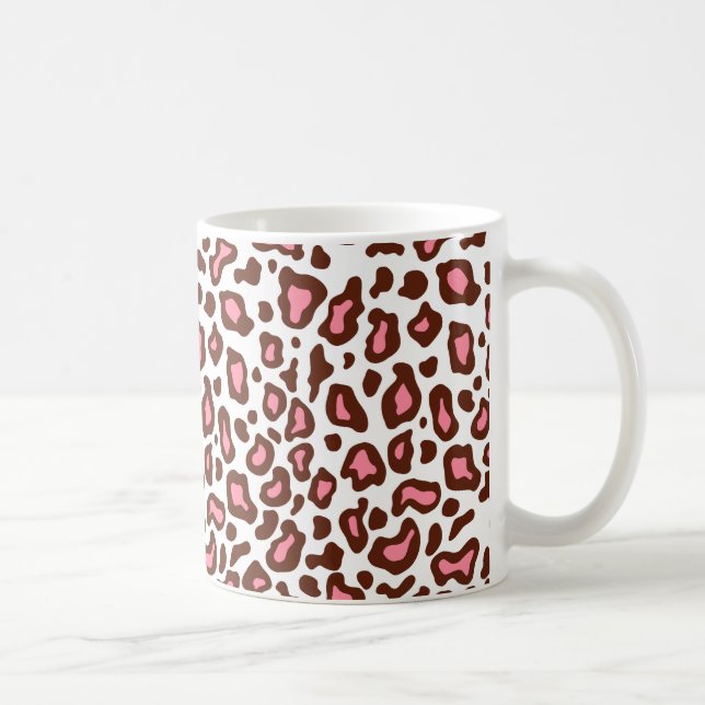 Caneca De Café Presente Retron Pink Leopard Birthday Café Mug (Direita)