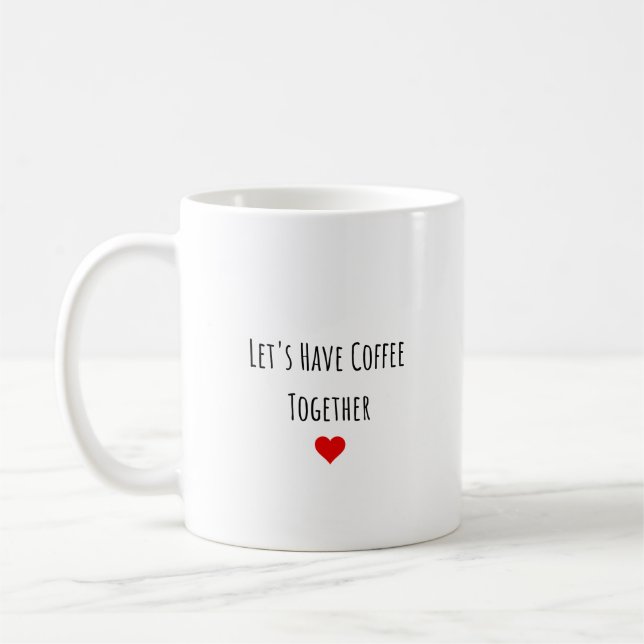 Caneca De Café Presente Romântico de Casais Personalizados (Esquerda)