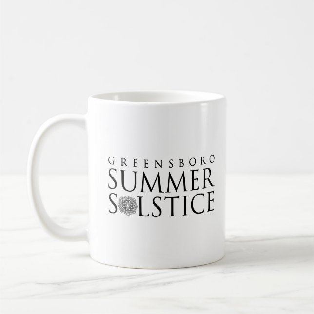 Caneca De Café Presente Simples do Solstício de Verão de Greensbo (Esquerda)