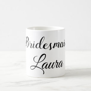 Caneca De Café Presente simples minimalista com nome de madrinha