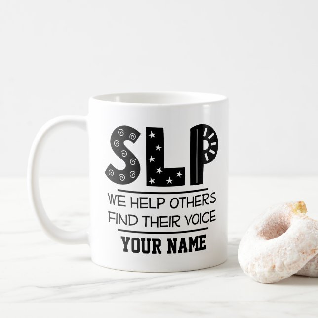 Caneca De Café Presente SLP para terapêutica de fala (Com Donut)