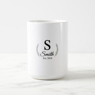 Caneca De Café Presente Sofisticado de Data de Casamento Person