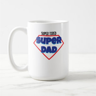Caneca De Café Presente super pai dia de os pais super cansado