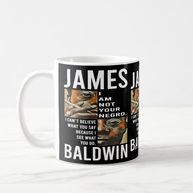 Caneca De Café Presente surpresa James Baldwin Protesto Halloween (Esquerda)