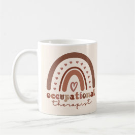 Caneca De Café Presente Terapêutica Ocupacional Boho Arco-Íris OT