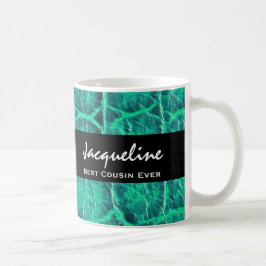 Caneca De Café Presente verde do impressão do jacaré da melhor