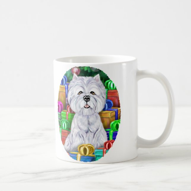 Caneca De Café Presentes Abertos de Natal no Oeste (Direita)