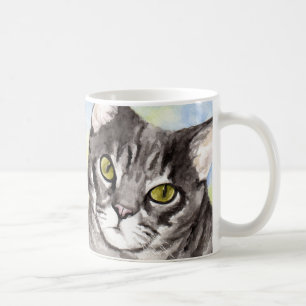 Caneca De Café Presentes cinzentos do amante do gato de gato