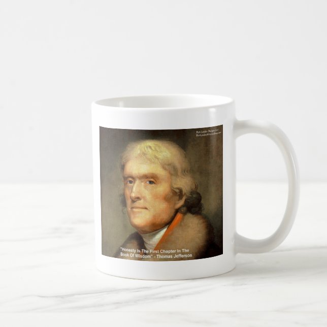 Caneca De Café Presentes com Citação de Sabedoria "Honestidade" d (Direita)