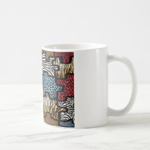Caneca De Café Presentes com Estampa de Puzzle Leopardo Zebra Roc