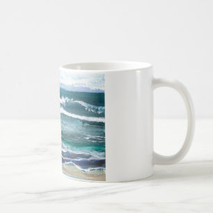 Caneca De Café Presentes da praia das ondas do mar do grilo -