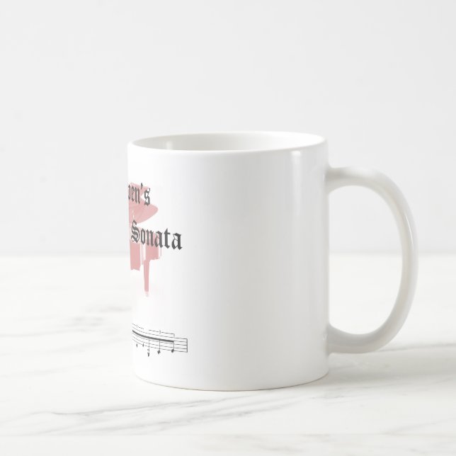 Caneca De Café presentes da sonata do luar dos beethovens (Direita)