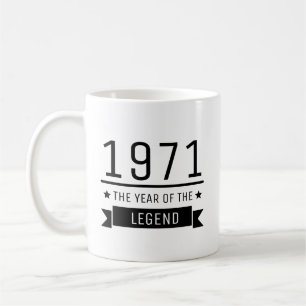 Caneca De Café Presentes de 50º aniversário, Ano de 1971 da Lenda