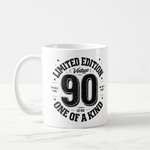 Caneca De Café Presentes de 90 anos Vintage Edição Limitada de 19