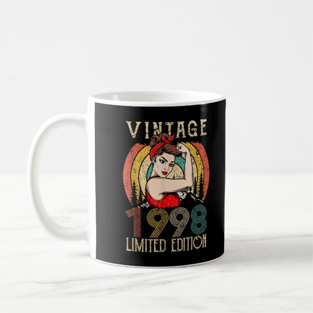 Caneca De Café Presentes de aniversário de 1998 para as mulheres, (Esquerda)