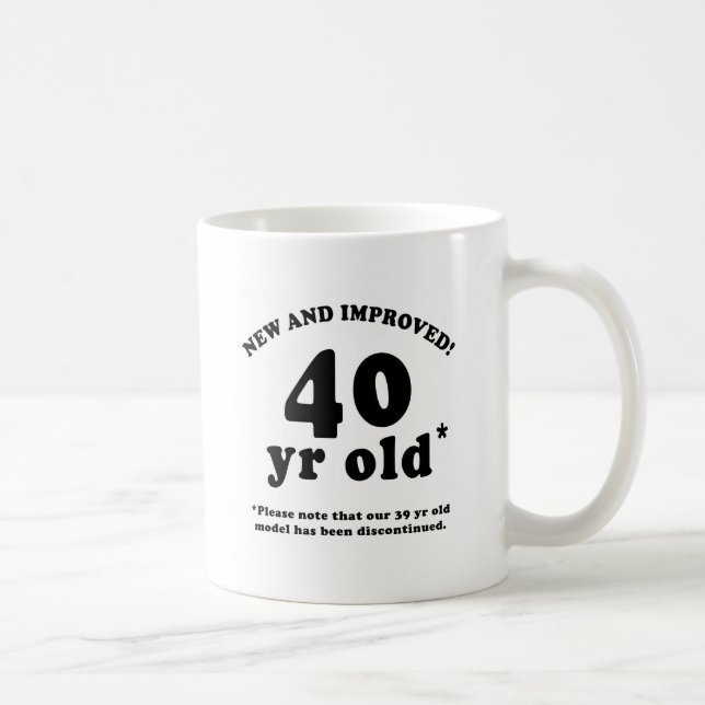 Caneca De Café Presentes de aniversário de 40 anos (Direita)