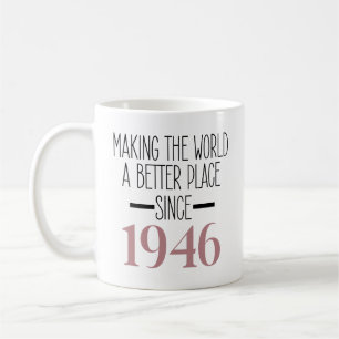 Caneca De Café Presentes de Aniversário de 80 Anos para Mulheres 